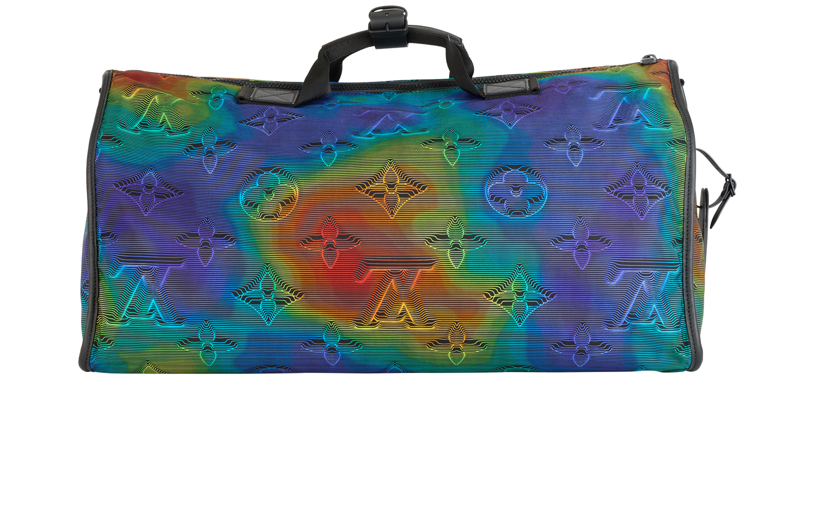 Keepall 50 3D 2054 Reversible Bandouliere, &pound;2,200, Handbags, Black/Blue/Green/Orange, Canvas, Back view